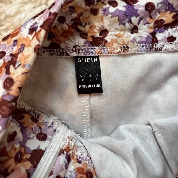 SHEIN Ditsy Floral Cropped Halter Top & Pants Set - Picture 11 of 11